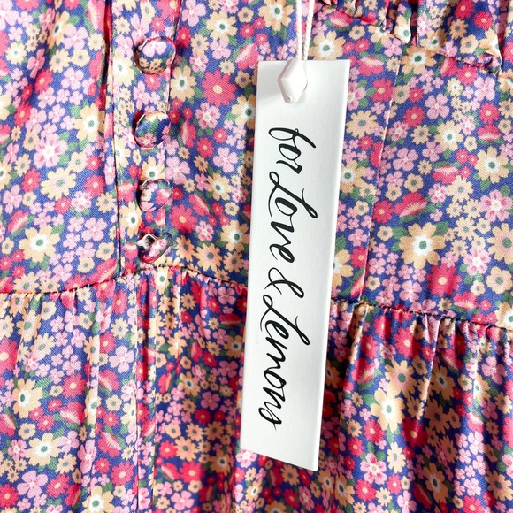 For Love + Lemons Laurie Pink Floral Mini Dress - Picture 11 of 13